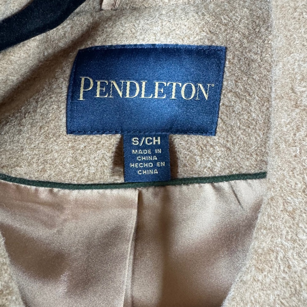 Pendleton NWT Womens Wool Blend Walker/Topper/Car Coat Tan Small - Picture 8 of 11
